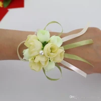 wedding favors wedding decorations wedding flowers artificial flower wrist corsage bridesmaid hand wrist flower sisters flower