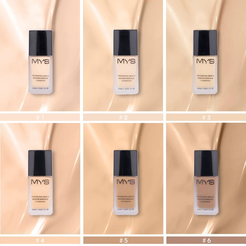 6 видов цветов Новый увлажняющий Жидкий тональный крем для лица макияж