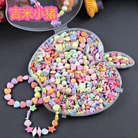 400pcs handmade diy acrylic beads kids toy round square colorful alphabetletter for diy bracelet necklace random letter gift