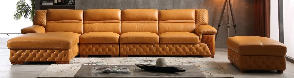 2018 Новая акция современный секционный диван натуральная кожа Beanbag Muebles De Sala