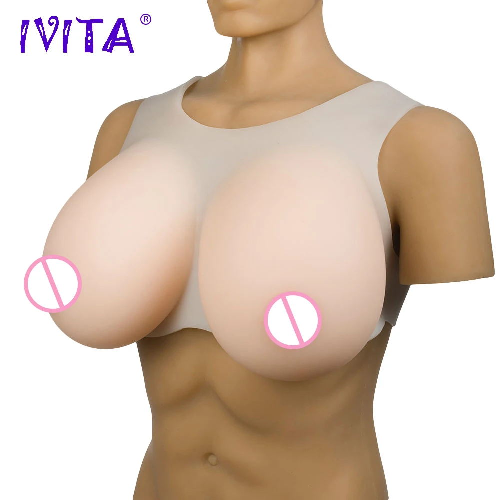 Искусственные Силиконовые груди IVITA 6000 г Realisitic поддельные для трансвеститов