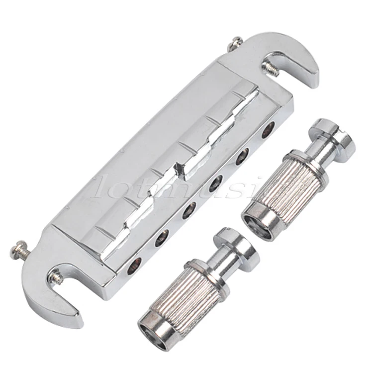 Седло гитара Мост Tailpiece С Запахом Wrap Around 6 Струны для Электрогитары Частей