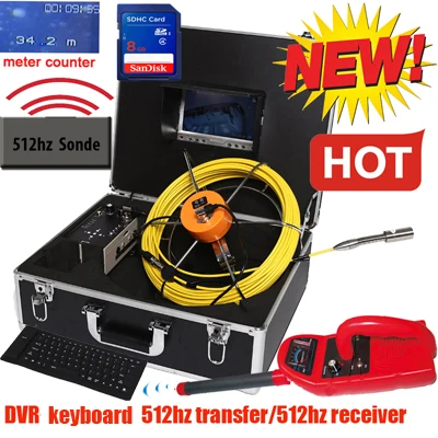 dvr counter keyboard 512 Гц sonde эндоскоп Инспекционная камера 512 Гц локатор клавиатура dvr видео запись камера из нержавеющей стали с приемником 512 Гц - Цвет: dvr counter keyboard