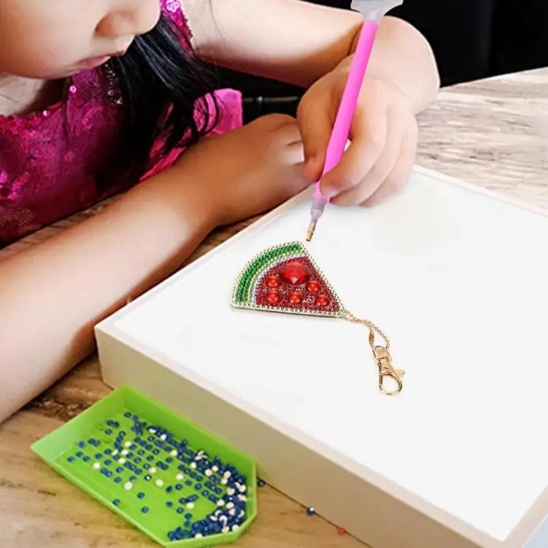 5 шт. DIY брелок Алмазная картина фрукты стиль специальная форма полный с подвесом