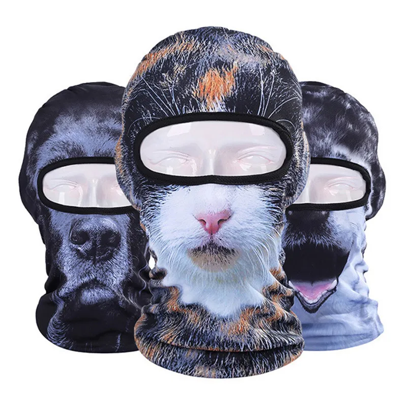 Полный Уход за кожей лица маска Балаклава шляпа диких животных шаблон skullies в