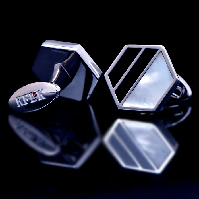 KFLK 2020 запонки для рубашек мужских подарков брендовые черные на пуговицах