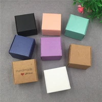 50pcs small square colorful kraft paper carton box small gift packaging box wedding party festival favor wrapping carton