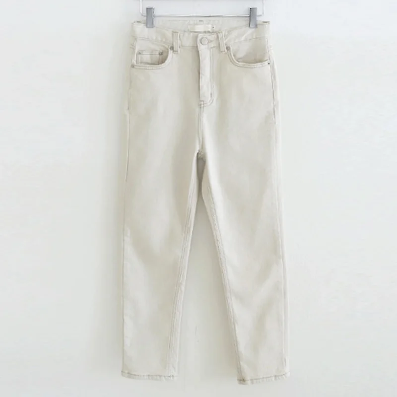 Модные летние Стрейчевые тонкие белые джинсы женские джеггинсы Длинные крутые