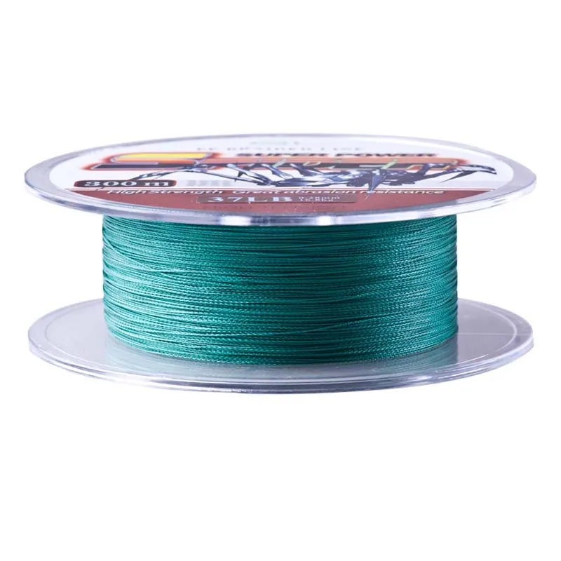 300 м супер мощность PE плетеная леска 4 стойки 12-80LB соленой воды Multifilament Linha De Multifilamento Para Pesca Tresse Peche - Цвет: Зеленый