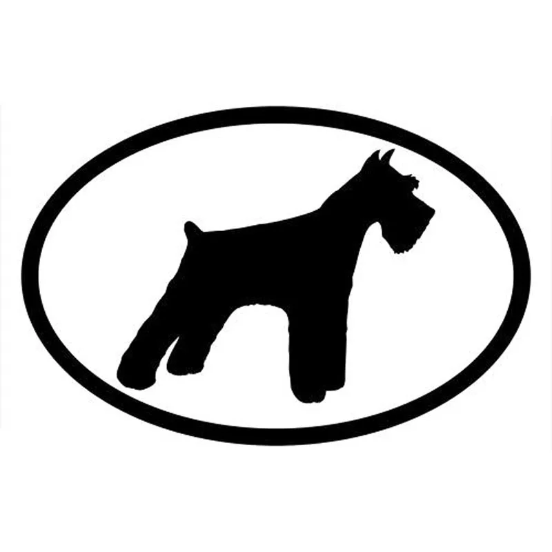 15 2*10 2 см овальная виниловая наклейка с собакой шнауцера декоративные наклейки на