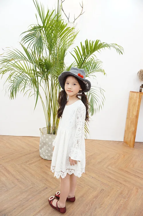 

2018 Girls autumn fashion lace princess dress , dress for girl kids , kids clothes girls , 7pcs/lot LSY02