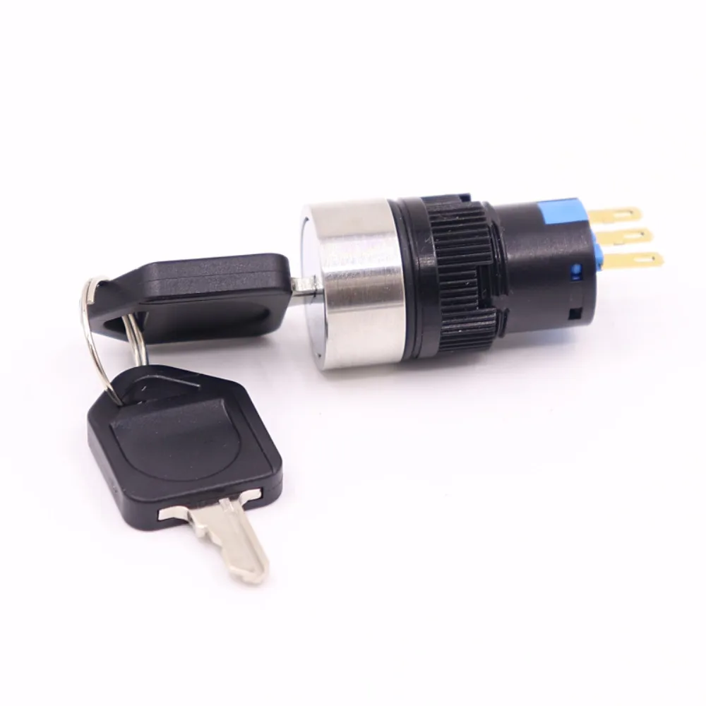 16 мм Фиксация 2 положения Кнопка металлическая кнопка переключатель 1NO 1NC