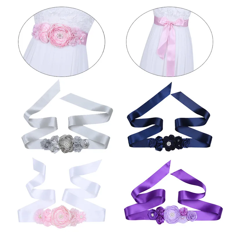 Женские свадебные платья из жемчуга с объемным цветком ленточный пояс для