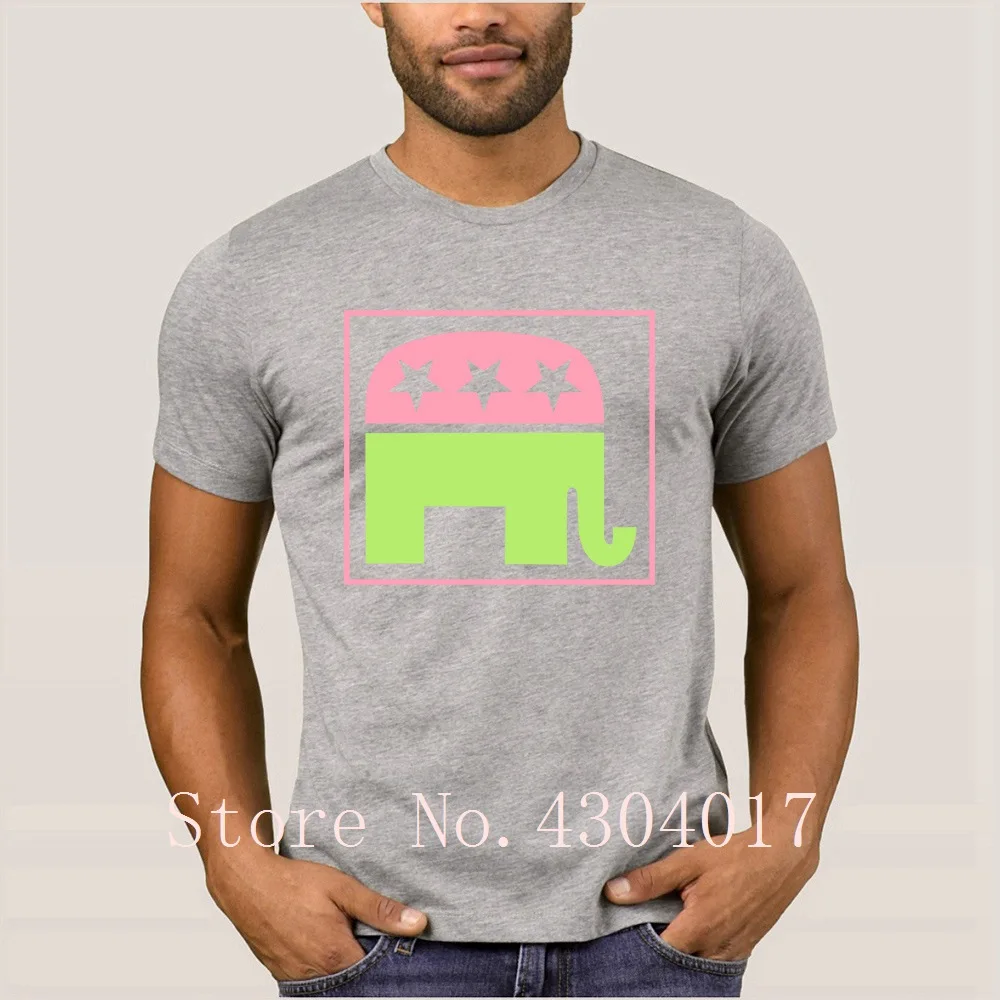 Футболка для партии слон с коротким рукавом обычная Юмористическая Мужская
