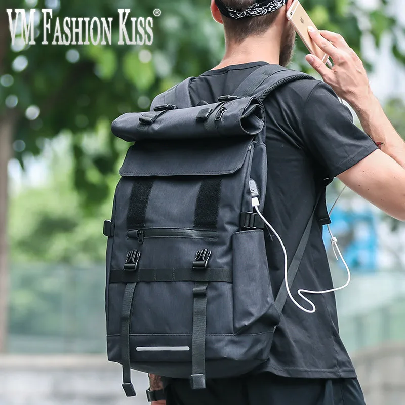 

Мужской вместительный дорожный рюкзак VM FASHION KISS с USB-зарядкой