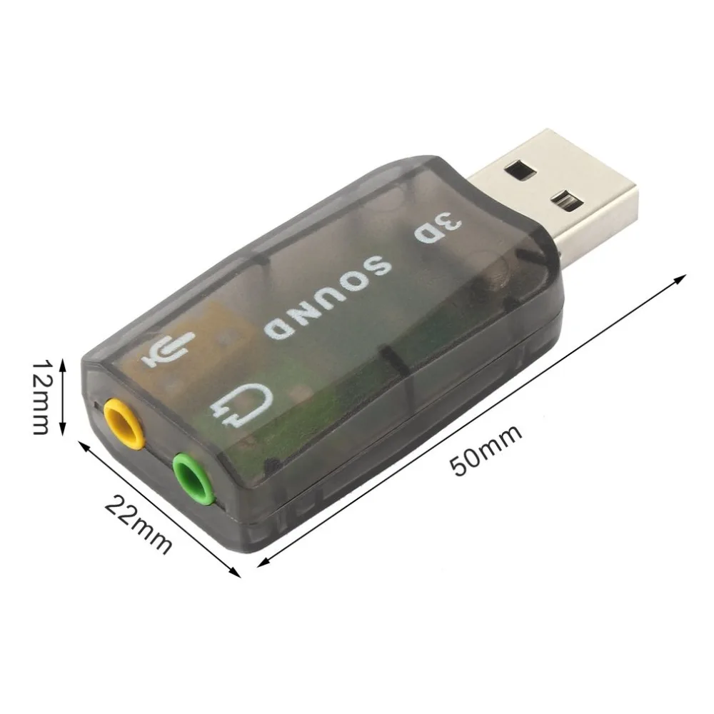 Звуковая карта Мини Внешний USB 2,0 3D Звуковая карта гарнитура аудио адаптер конвертер+ 3,5 мм наушники интерфейс микрофона для ПК компьютера