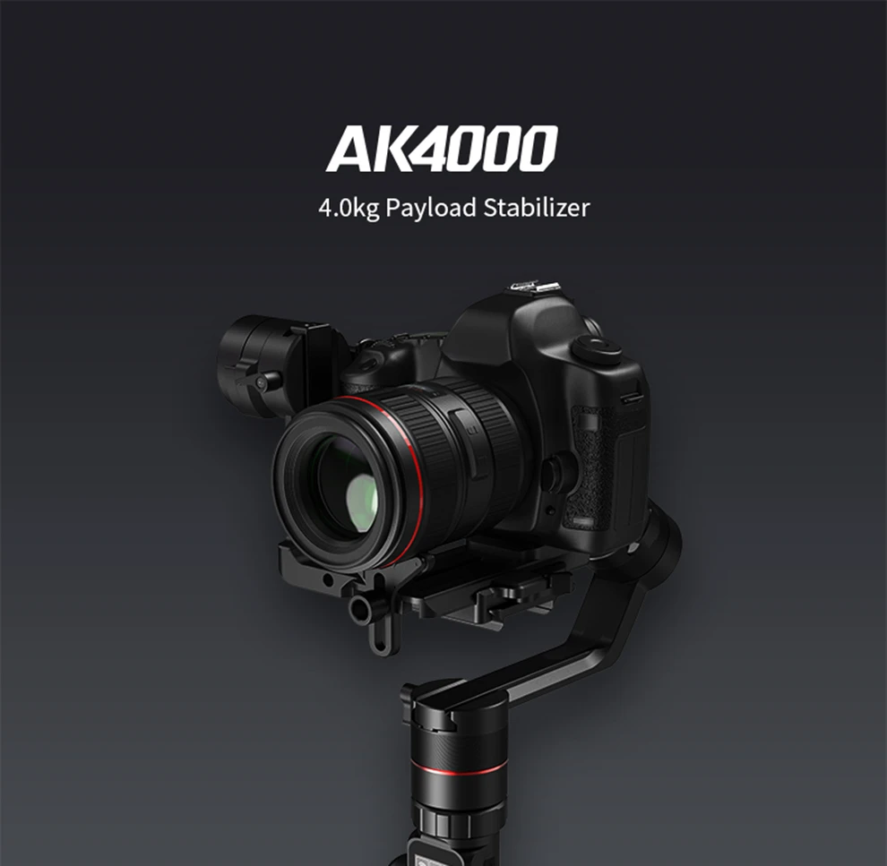 FeiyuTech AK2000 3-осевой Камера ручной шарнирный стабилизатор для камеры GoPro MaxLoad 2,8 кг для Nikon D850 sony A9 A7III A7S A7R Canon 5diii 5DSR