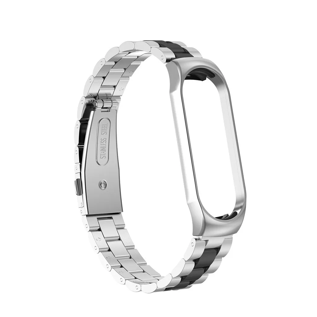 Сменный ремешок из нержавеющей стали для Xiao mi Band 3 mi band Band 3 Роскошные Металлические Полосы деловые стильные ремни