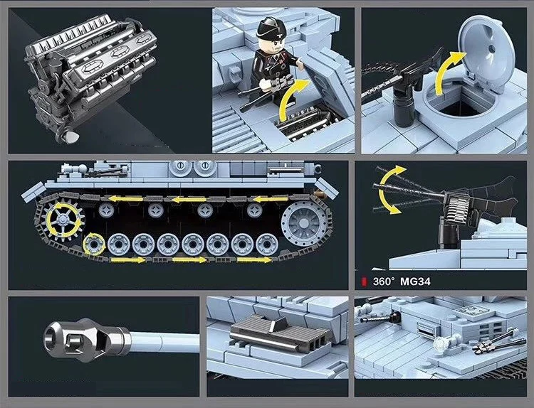 WW2 1935 Германия джедай panzerkampfwgen IV Танк baisbricks фигура строительный блок мировая война армия минифиги модель игрушки коллекция