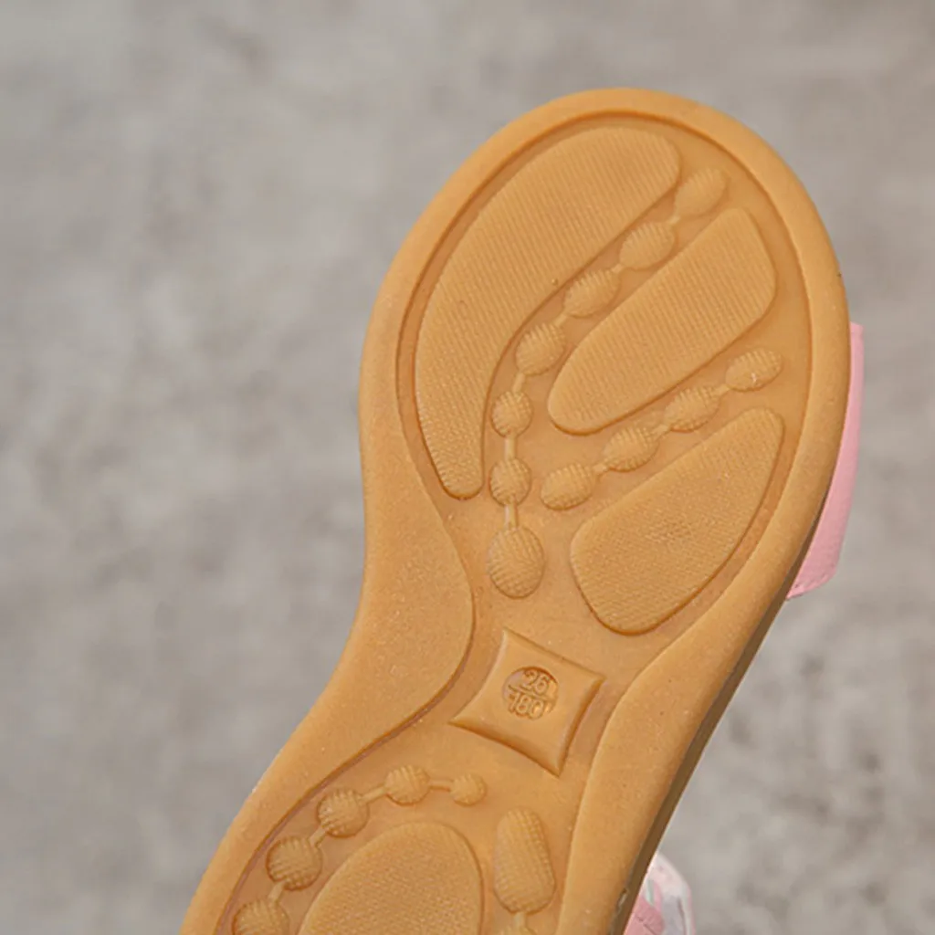 Newest kids sandals Summer Kids Shoes Children Magic Hook Beach Sandals Fashion Bowknot Girls Flat Pricness Shoes Dropshipping