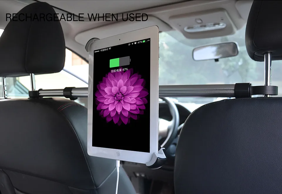 Cobao Универсальная металлическая алюминиевая подставка для планшета для iPad, автомобильный держатель на заднее сиденье, подголовник, держатель для планшета iPad air pro 9,5 9,7 12,9 13