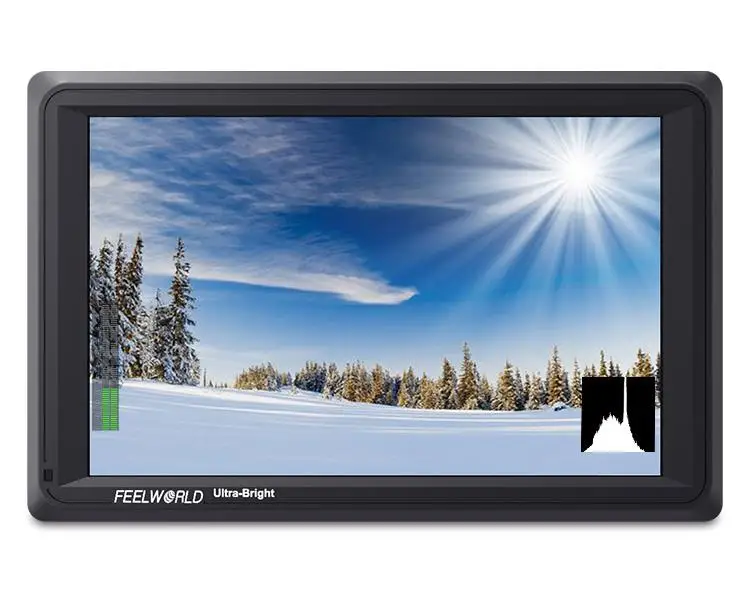 7 дюймовый Ультраяркий полевой монитор FEELWORLD 2200nit HDMI SDI|Аксессуары для фотостудии|