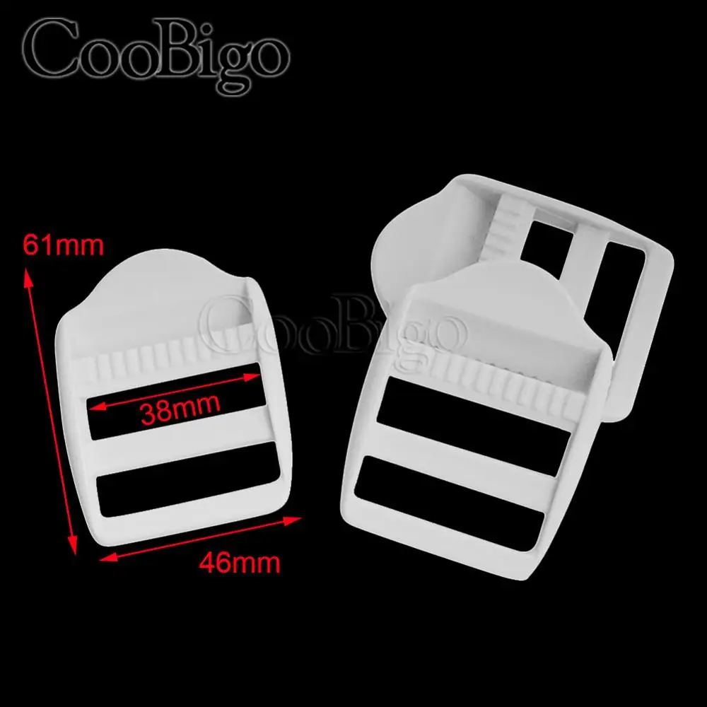 38mm Webbing White 10 шт. черный и белый пластик лестница замок слайдер пряжки для рюкзака ремни Сумка Одежда Домашние животные воротник, тканевая Лента Запчасти Аксессуары - Цвет: 38mm Webbing White