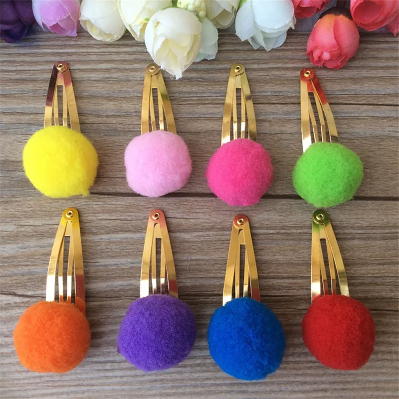 Аксессуары для волос девочек плюшевая заколка однотонные заколки карамельных