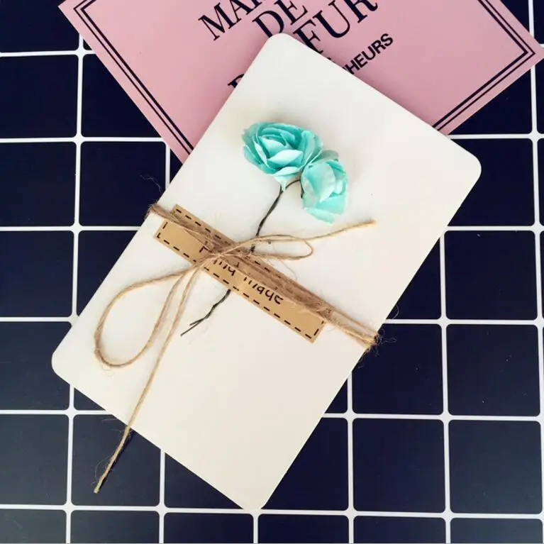 Креативная открытка ручной работы с сухими цветами 10 шт./лот сделай сам