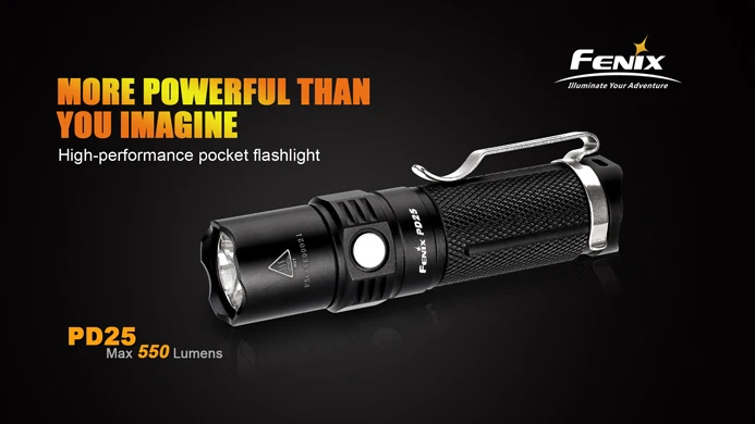2015 Новый EDC Fenix PD25 XP L 550 люмен CR123A или 16340 аккумулятор большой яркий светодиодный
