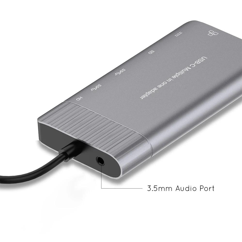 USBC до 1000 м Rj45 Gigabit Ethernet Hub HDMI 4K VGA SD 3 5 мм аудио PD Зарядка Тип C док станция для Macbook Galaxy