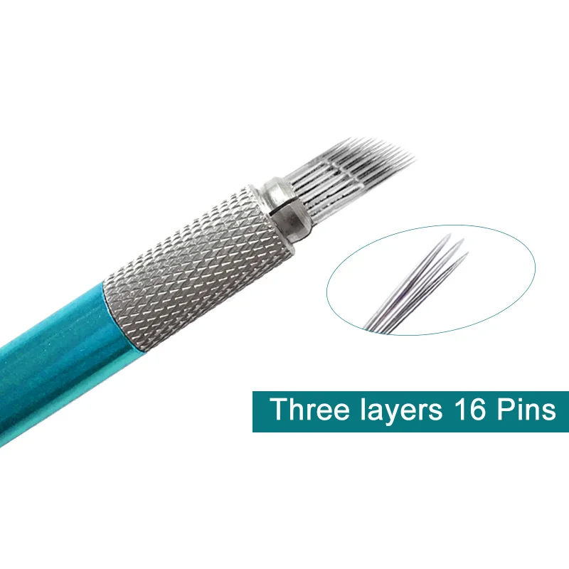 50 шт. изогнутые 15 pin & 16 17Pin вышивка конические иглы Лезвия для перманентного