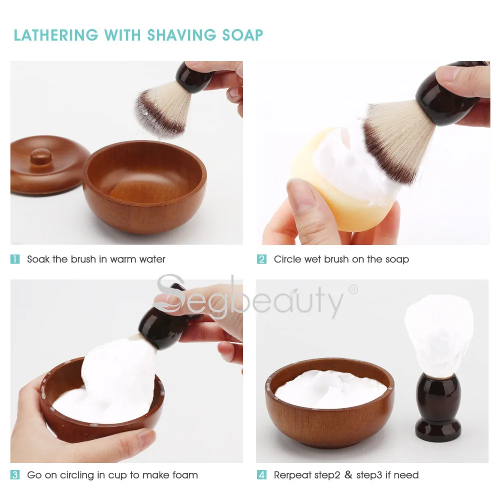 Segbeauty щетка для бритья деревянная винтажная кружка с крышкой старая мода наборы