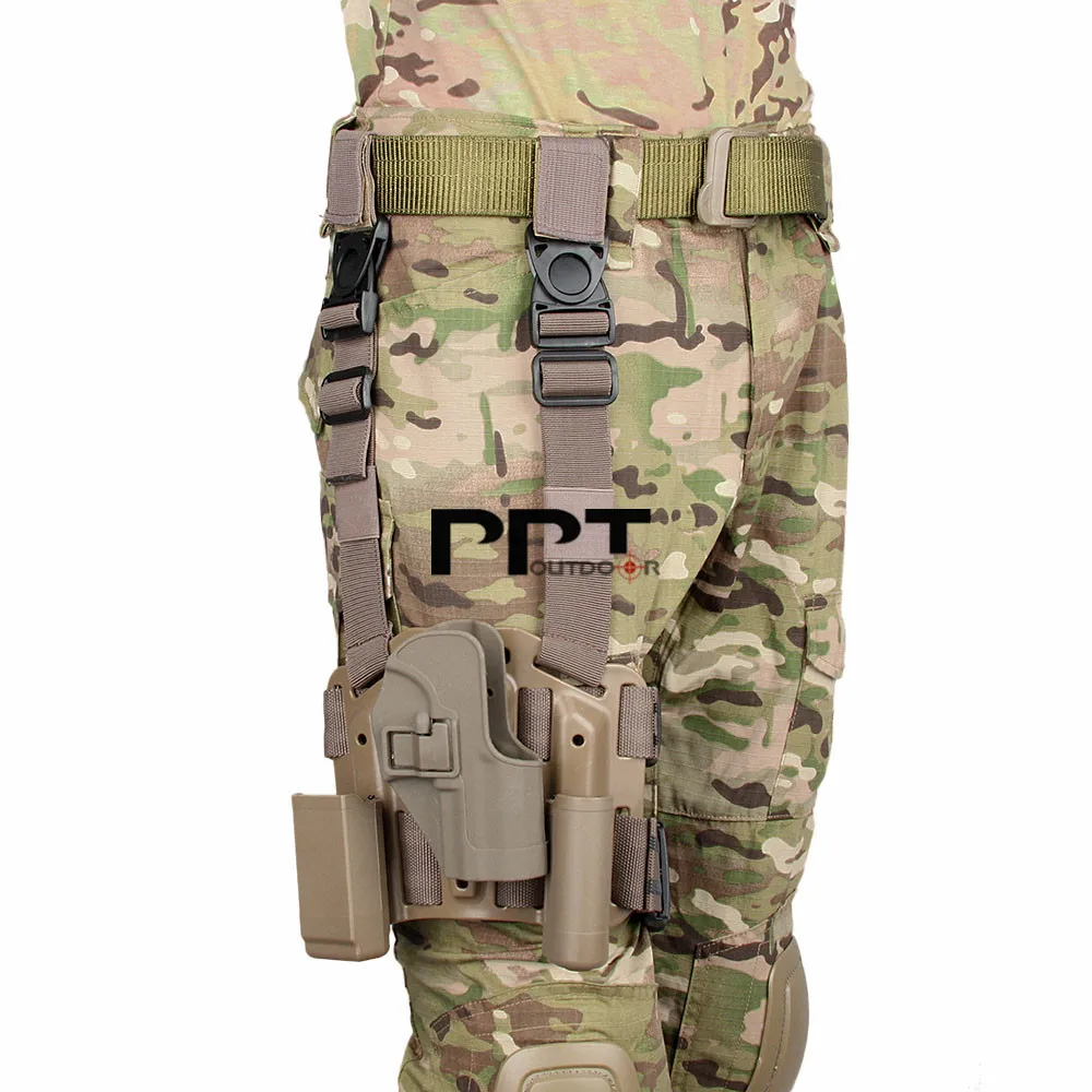 PPT Тактический USP/1911/M92/P226/G17 кобура для бедра из полимера/пистолета ног с Кобурой