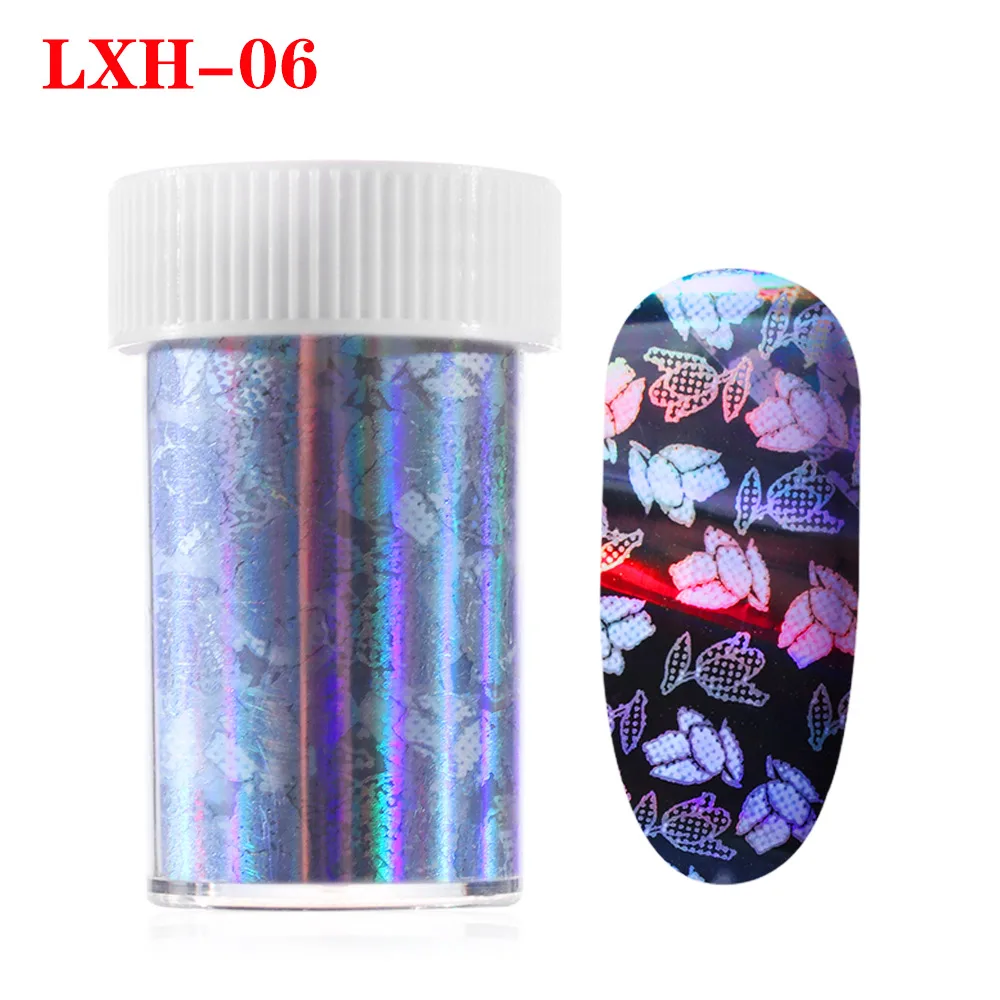 LXH-06 Голографический Звездный Born beauty Nail Art Фольга переводная бумажная наклейка Лазерная Ретро водная переводная Звезда Дизайн ногтей - Цвет: LXH-06
