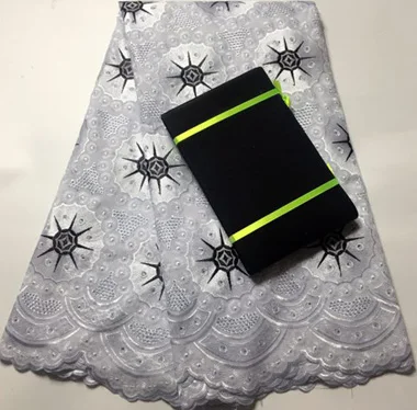 Африканская швейцарская вуаль кружева высокого качества Женская ткань 100%