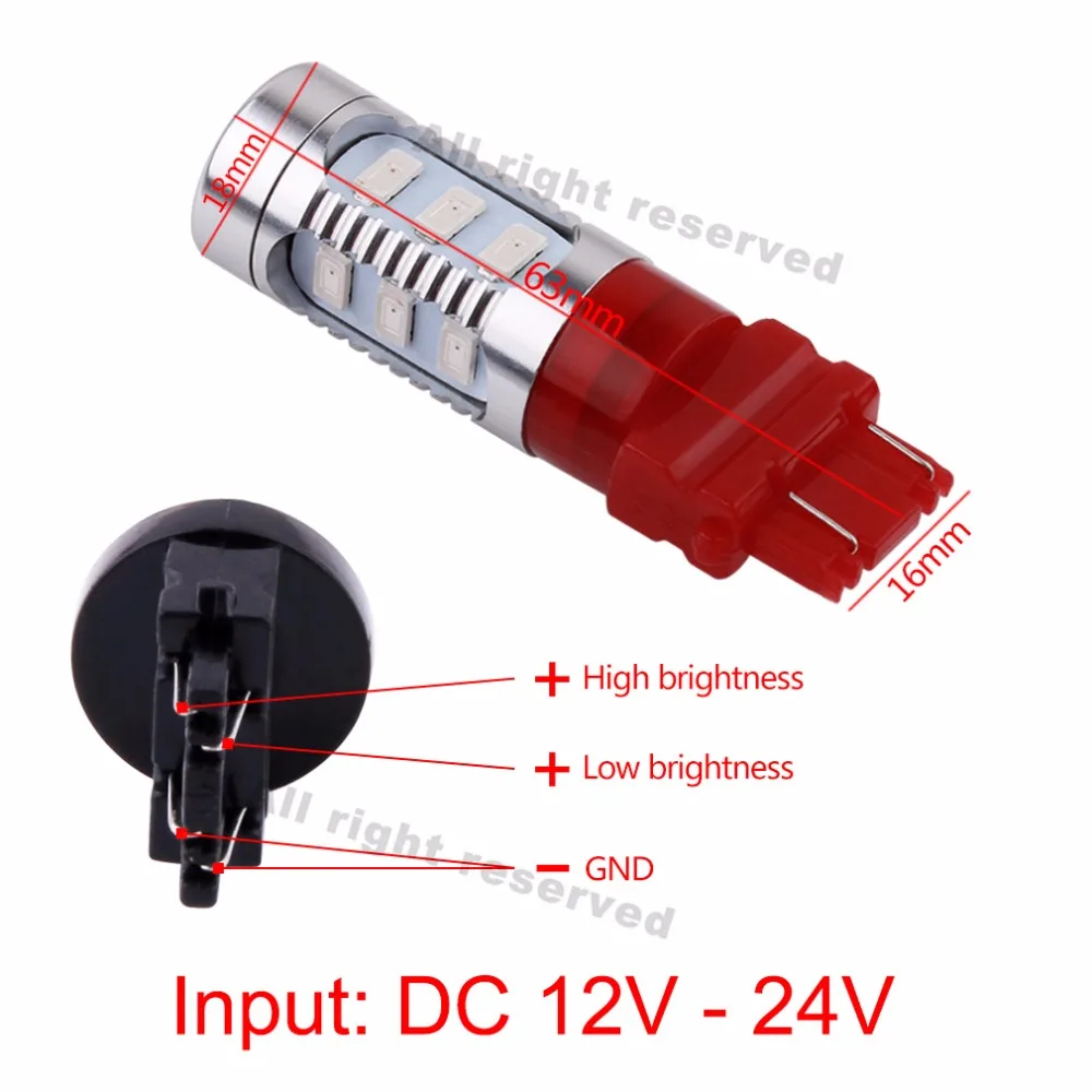 2шт 3156 3157 P27/7 Вт T25 12SMD 5630 + Топ 5 светодиодные чипы светодиодный автомобильный