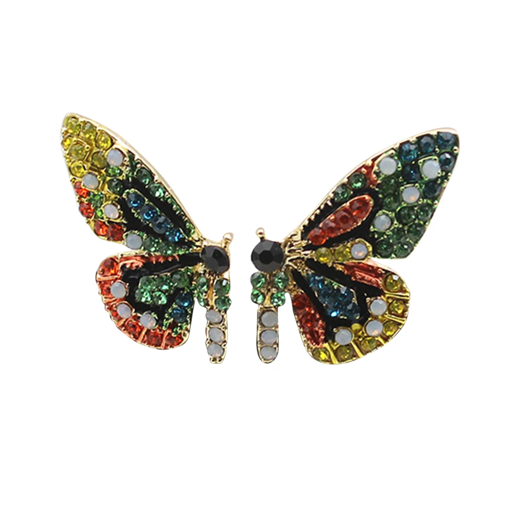 Модные украшенные разноцветными кристаллами бабочка Креативный дизайн