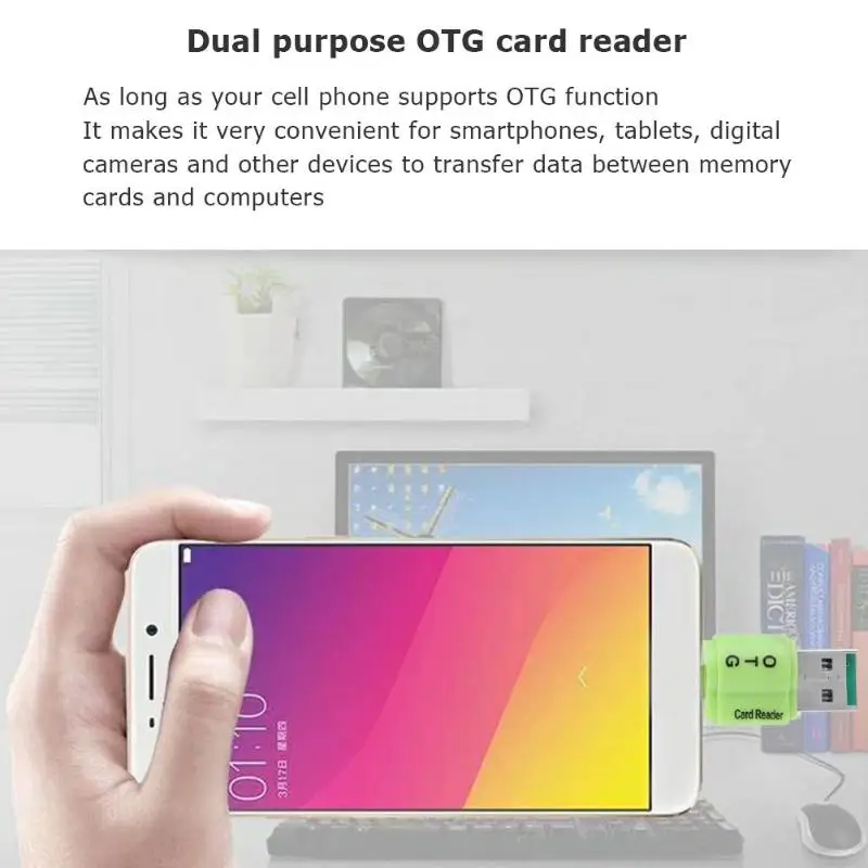 Устройство для чтения OTG карт 2 в 1 USB 0 SD карты TF|Картридеры| |