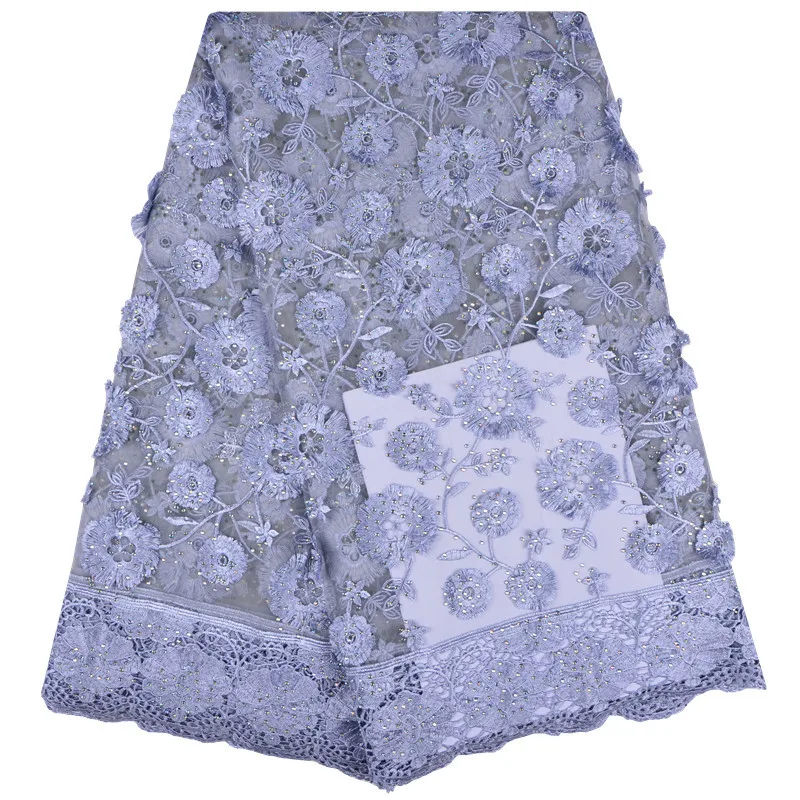 

African Lace Fabric 2018 High Quality 5yards Lace Tulle Lace Fabric African French Net Lace Fabric For Eveing Dress Y1227