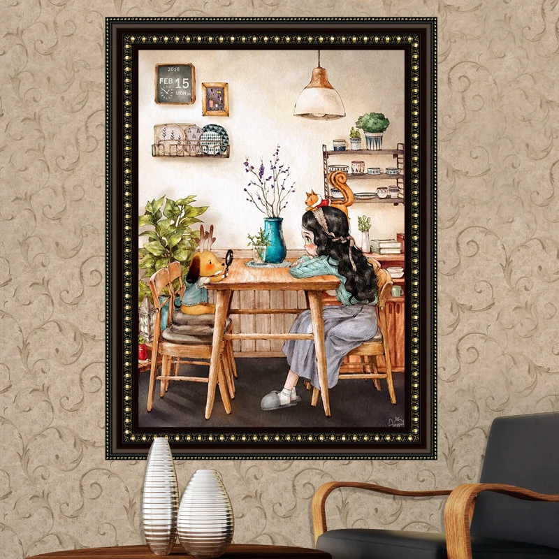 Дневник для девочек с вышитыми героями мультфильмов рукоделие рукоделия 14