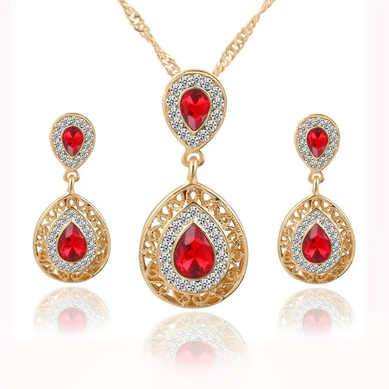 Комплект из колье и серёг с австрийским кристаллом|jewelry making tool set|set of jewelryjewelry sets for