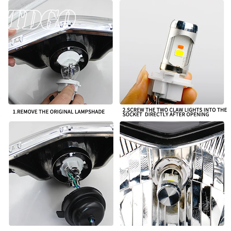 TDGO Led Motorcycle Headlight White Aluminum Light 2019 New Arrival H6 Low Bulb Lamp 12V LED Motor Headlamp 12v 6000K 1600Lm |