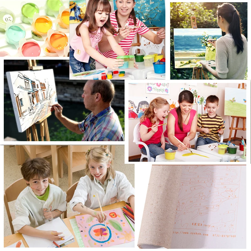 Безрамное Фотографии Живопись по номерам DIY Цифровая живопись маслом на холсте