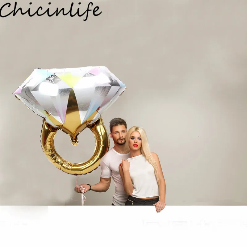 Chicinlife 1 шт. АЛМАЗНОЕ КОЛЬЦО фольги воздушный шар девичник свадебный душ Свадебные