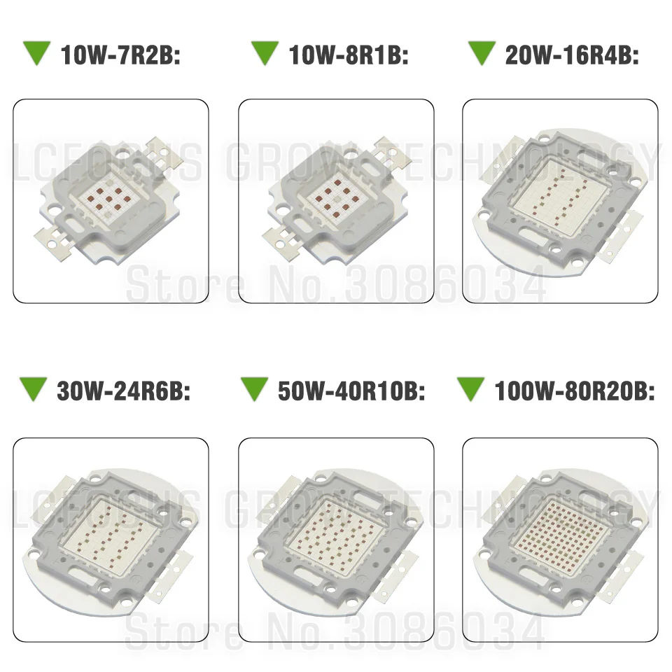 Гидропоники темно-красные 660nm + королевские синие 440nm лампа COB диодные шарики для