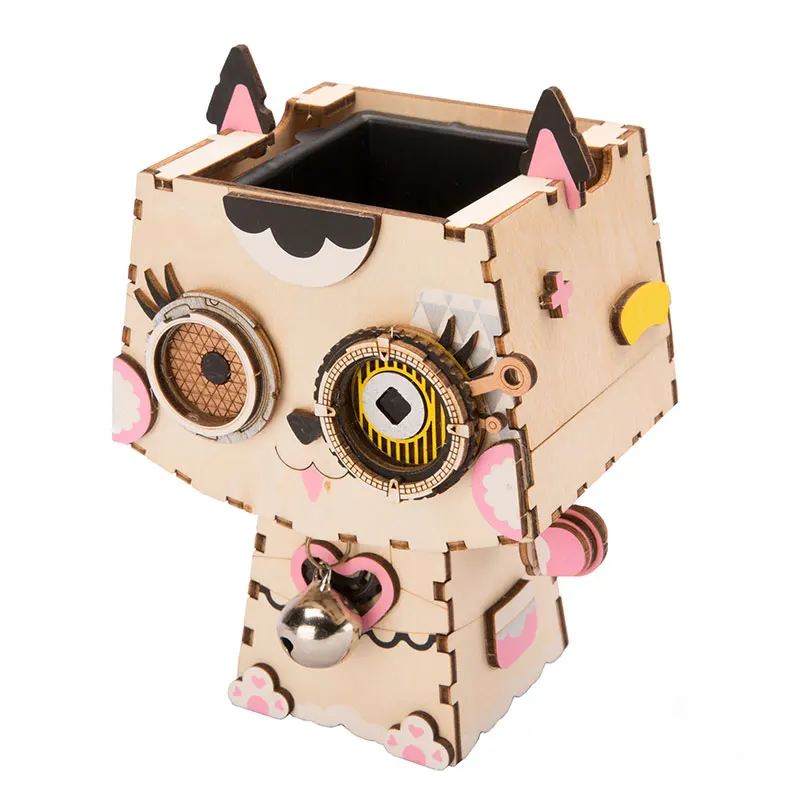 Robotime DIY цветочные горшки 3D деревянные головоломки домашний декор сборка модели Строительный набор игрушки для детей Audlt Прямая поставка