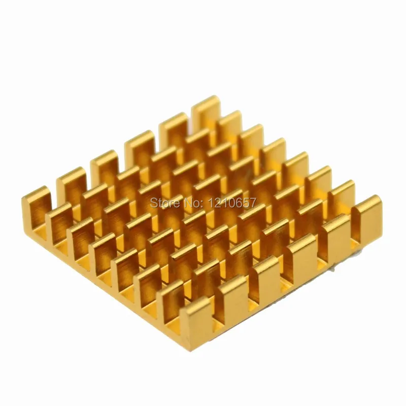 50 шт. в партии 25x25x5 мм Золотой алюминиевый радиатор Ram памяти охладитель DDR|heatsink