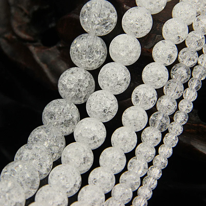 

Mibrow 1Strand/lot 4/6/8/10mm White Glass Crystal Beads Loose Spacer Beads for Bracelets Necklace DIY Jewelry Making Findings