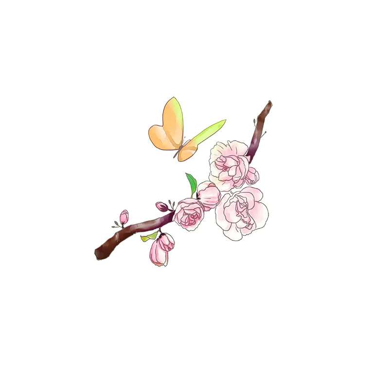 YOJA 22*21CM Cherry Blossom Pansy Branch Classic Bedroom Wall Sticker Bathroom Toilet T1-0488 | Дом и сад